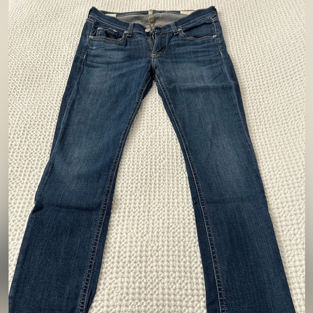 Rag & Bone Jeans - Size 26. Skinny Capri with raw edge hem.